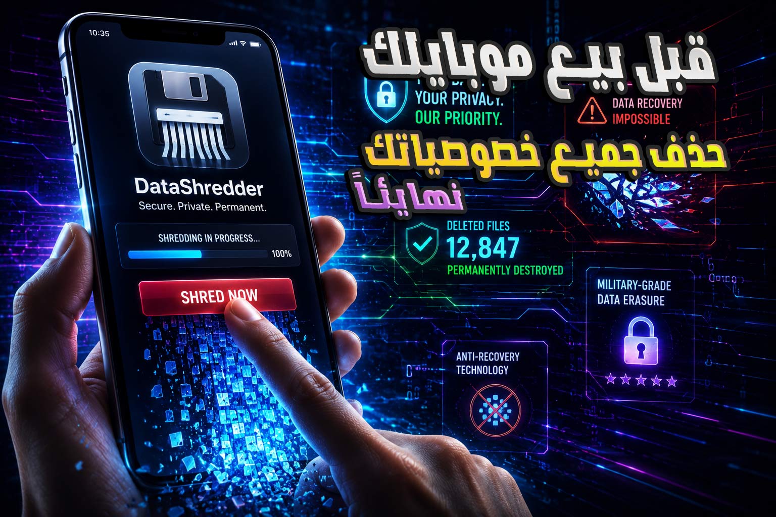 حذف الملفات نهائياً من الهاتف